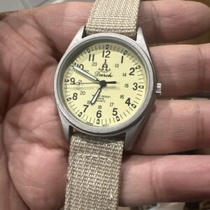 Working Vintage Darch Quartz Beige 34mm Unisex Fancy‎ Watch Fit 8in New Battery